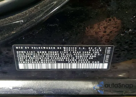 2025 Volkswagen Jetta Se z USA, uszkodzony, nr VIN 3VWEX7BUXSM059659